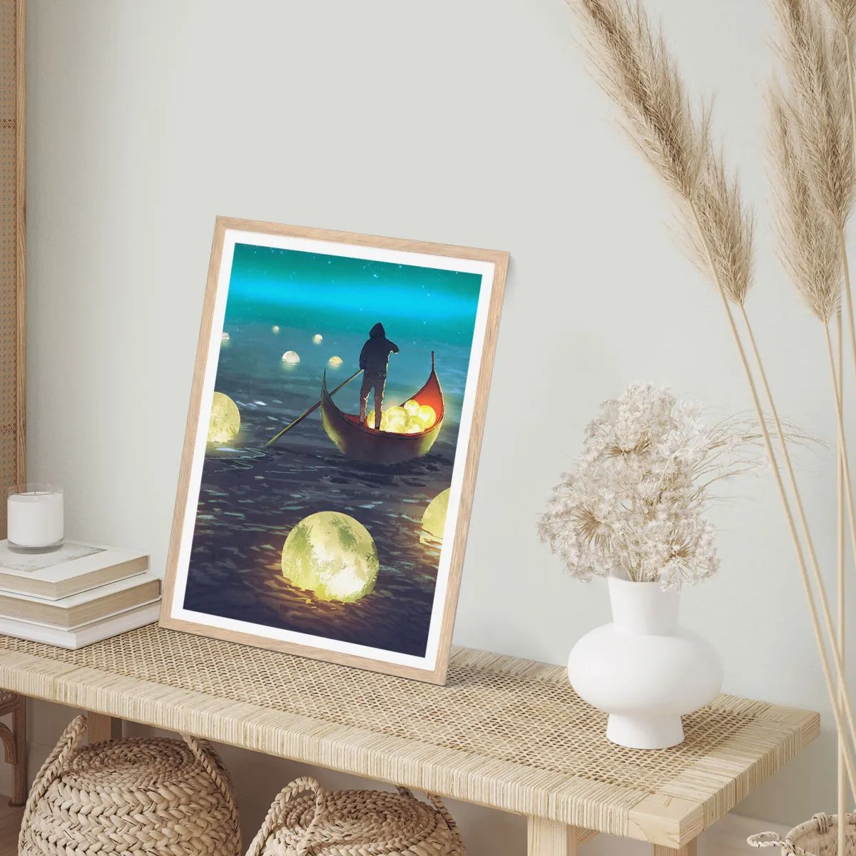 Poster in cornice rovere chiaro - Cose che neanche i filosofi hanno sognato - 30x40 cm