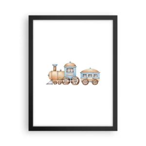 Poster in cornice nera - Fermo alla stazione... - 30x40 cm