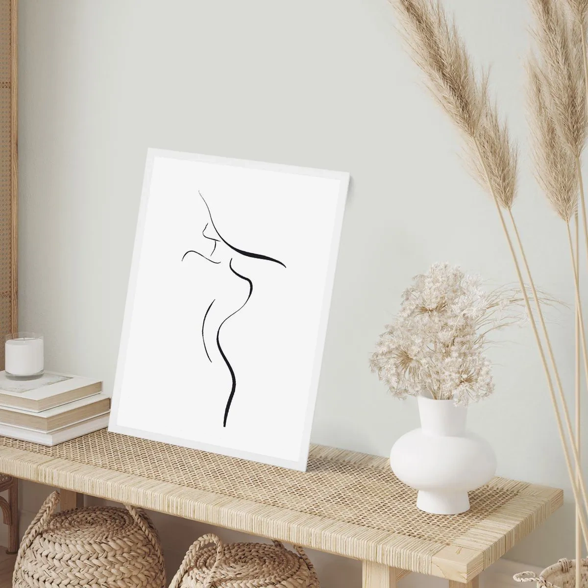 Poster in cornice bianca - Inafferrabile come un'onda - 70x100 cm