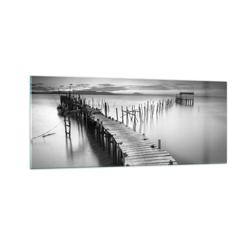 Quadro su vetro - La pace della riva dimenticata - 100x40 cm