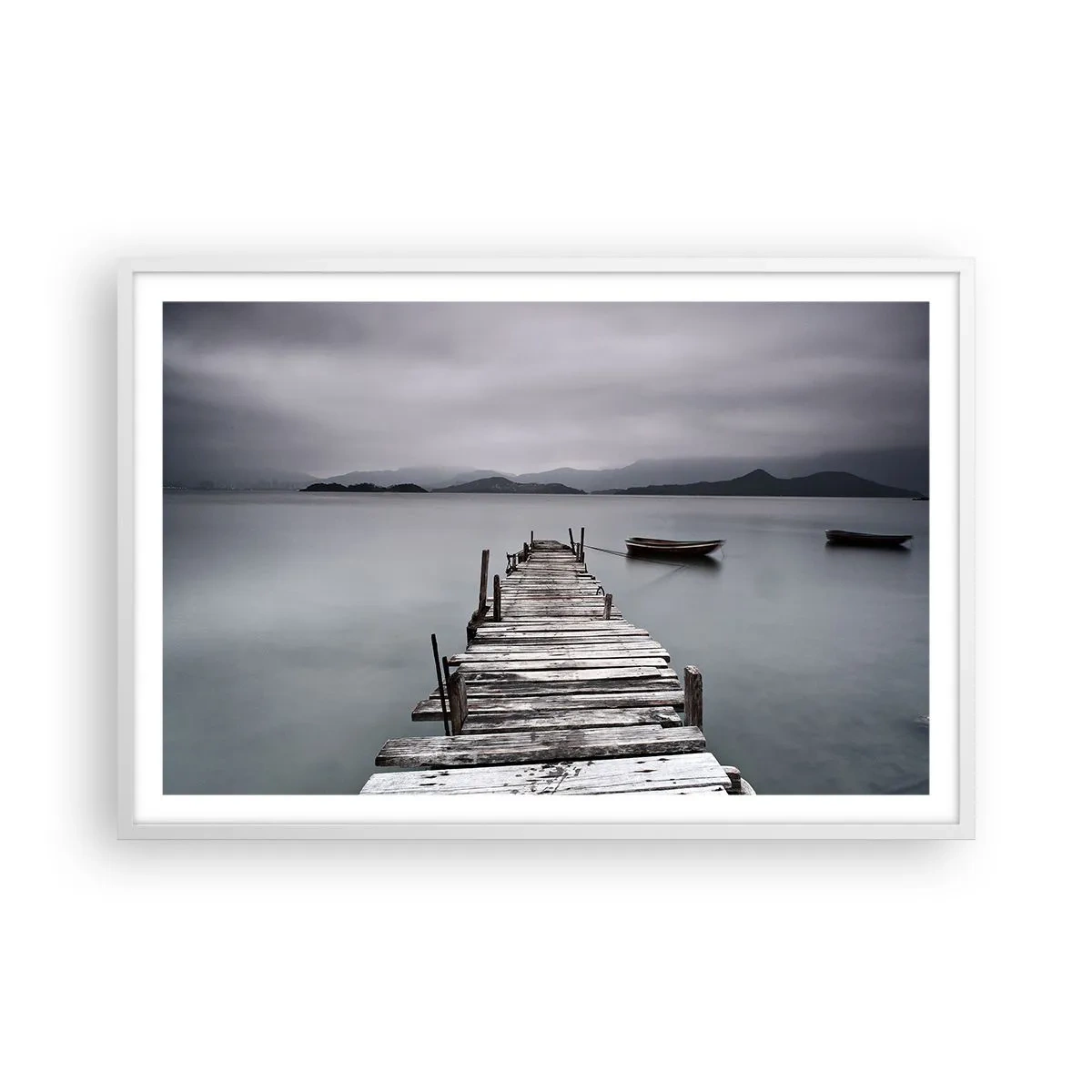 Poster in cornice bianca - Domani puoi partire - 91x61 cm