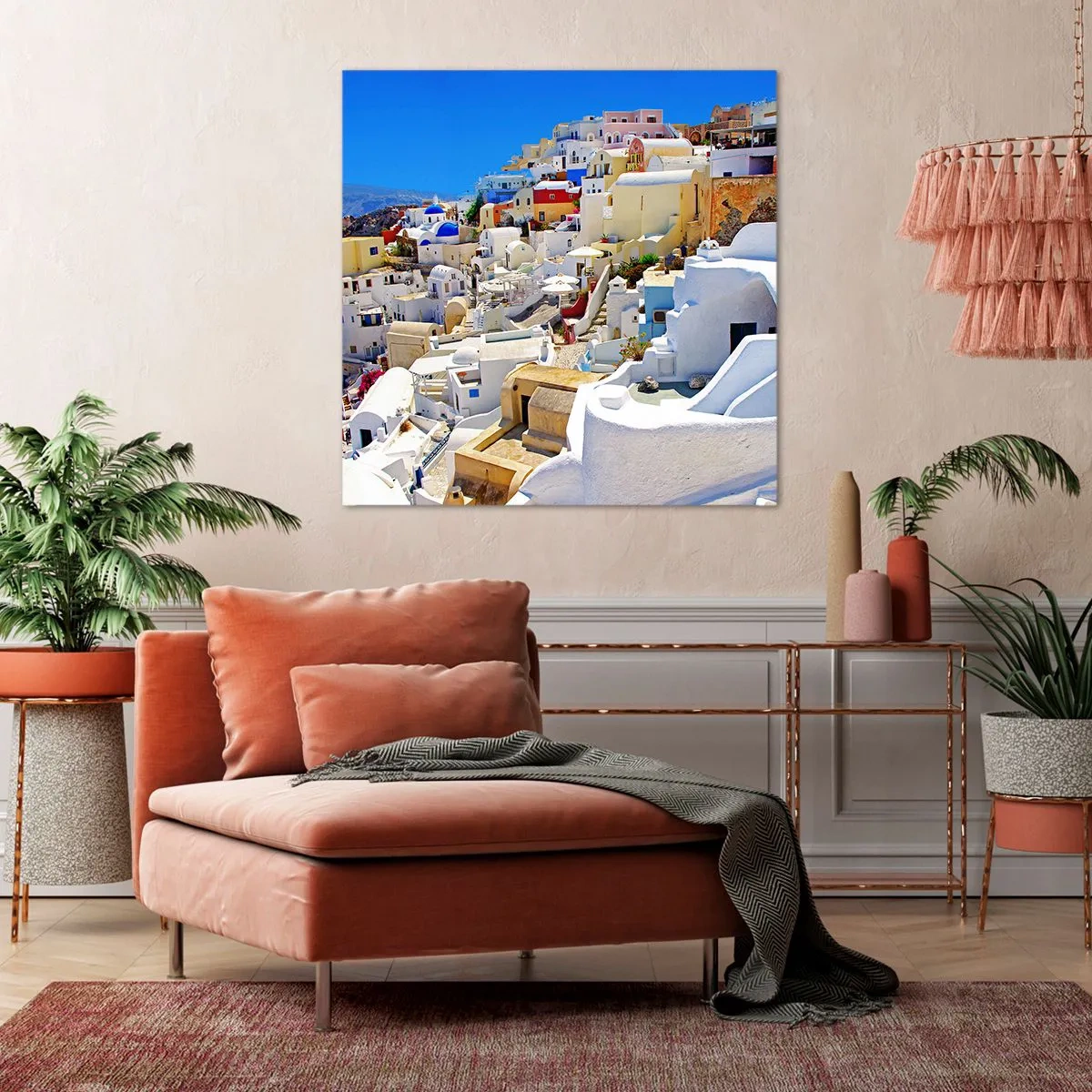 Quadro su tela - Stampe su Tela - Sogno di un'estate greca - 60x60 cm