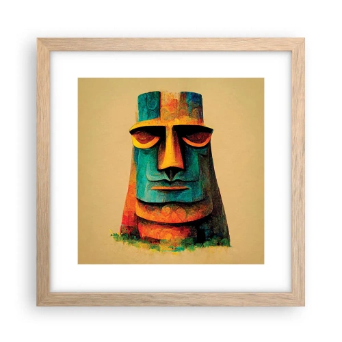 Poster in cornice rovere chiaro - Statuario, ma simpatico - 30x30 cm