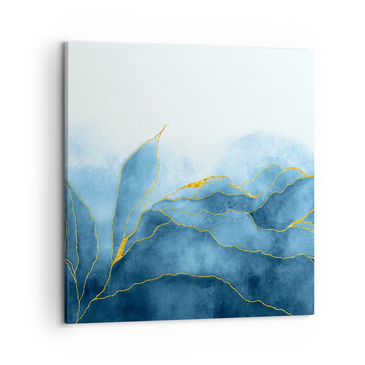 Quadro su tela - Stampe su Tela - Blu nell'oro - 50x50 cm