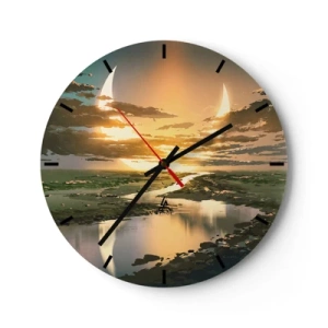 Orologio da parete - Orologio in Vetro - Da qualche parte in una galassia lontana - 40x40 cm