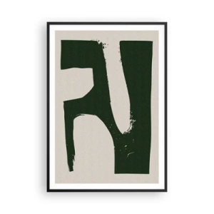 Poster in cornice nera - Golfi di bianco - 70x100 cm