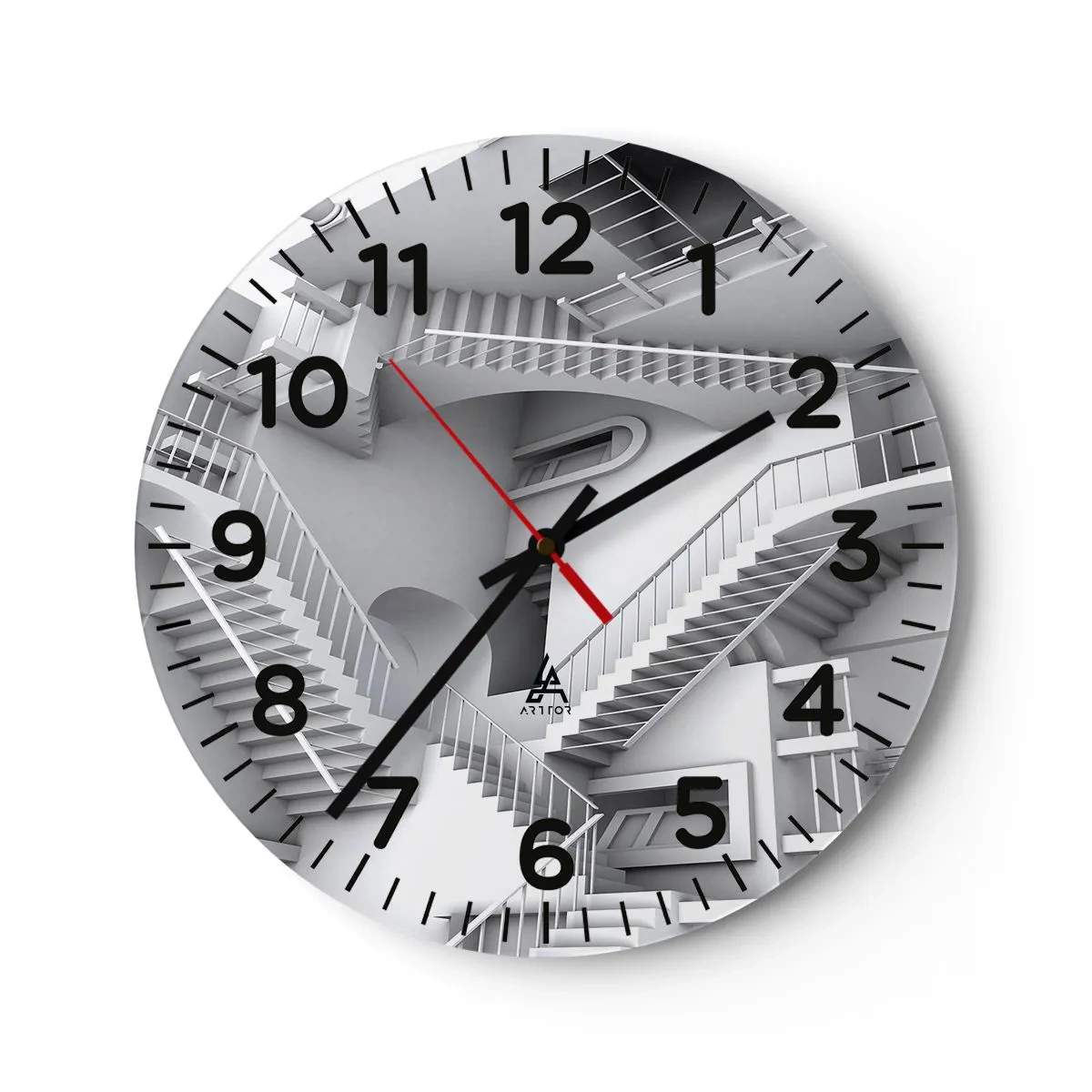 Orologio da parete - Orologio in Vetro - Il paradosso dello spazio - 40x40 cm