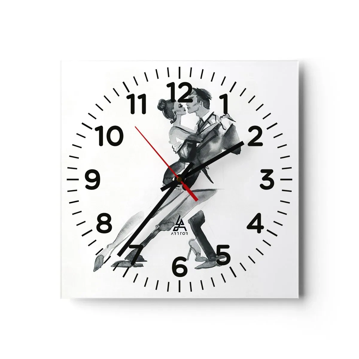 Orologio da parete - Orologio in Vetro - In un unico ritmo - 40x40 cm