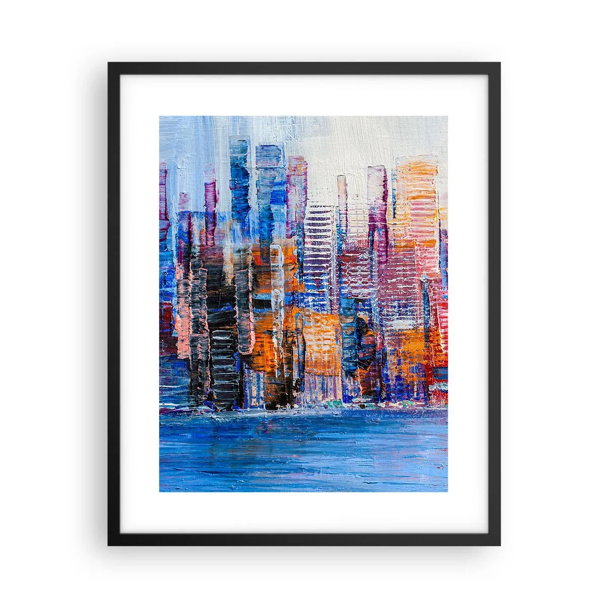 Poster in cornice nera - Metropoli gioiosa - 40x50 cm