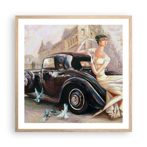 Poster in cornice rovere chiaro - Eleganza in stile retro - 60x60 cm