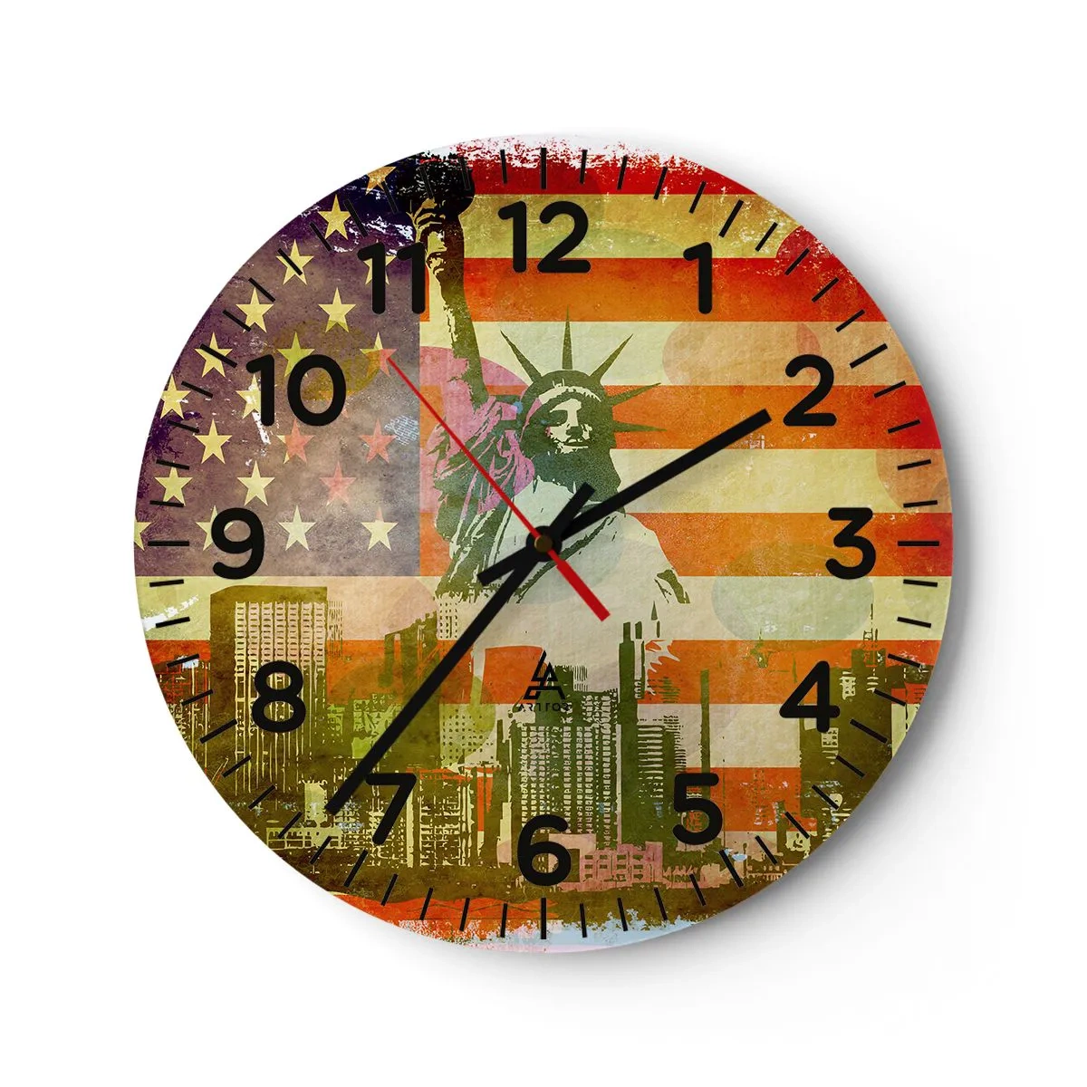 Orologio da parete - Orologio in Vetro - Viva l'America! - 40x40 cm