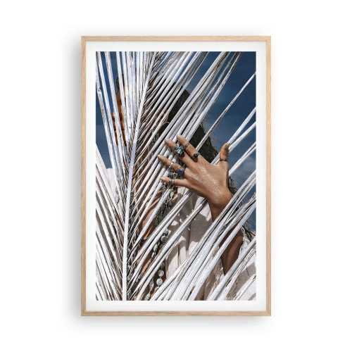 Poster in cornice rovere chiaro - La ragazza dello sciamano? - 61x91 cm