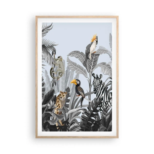 Poster in cornice rovere chiaro - Favola africana - 61x91 cm