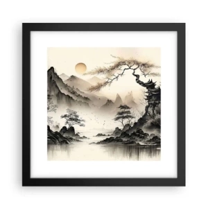 Poster in cornice nera - Il fascino irripetibile dell'oriente - 30x30 cm