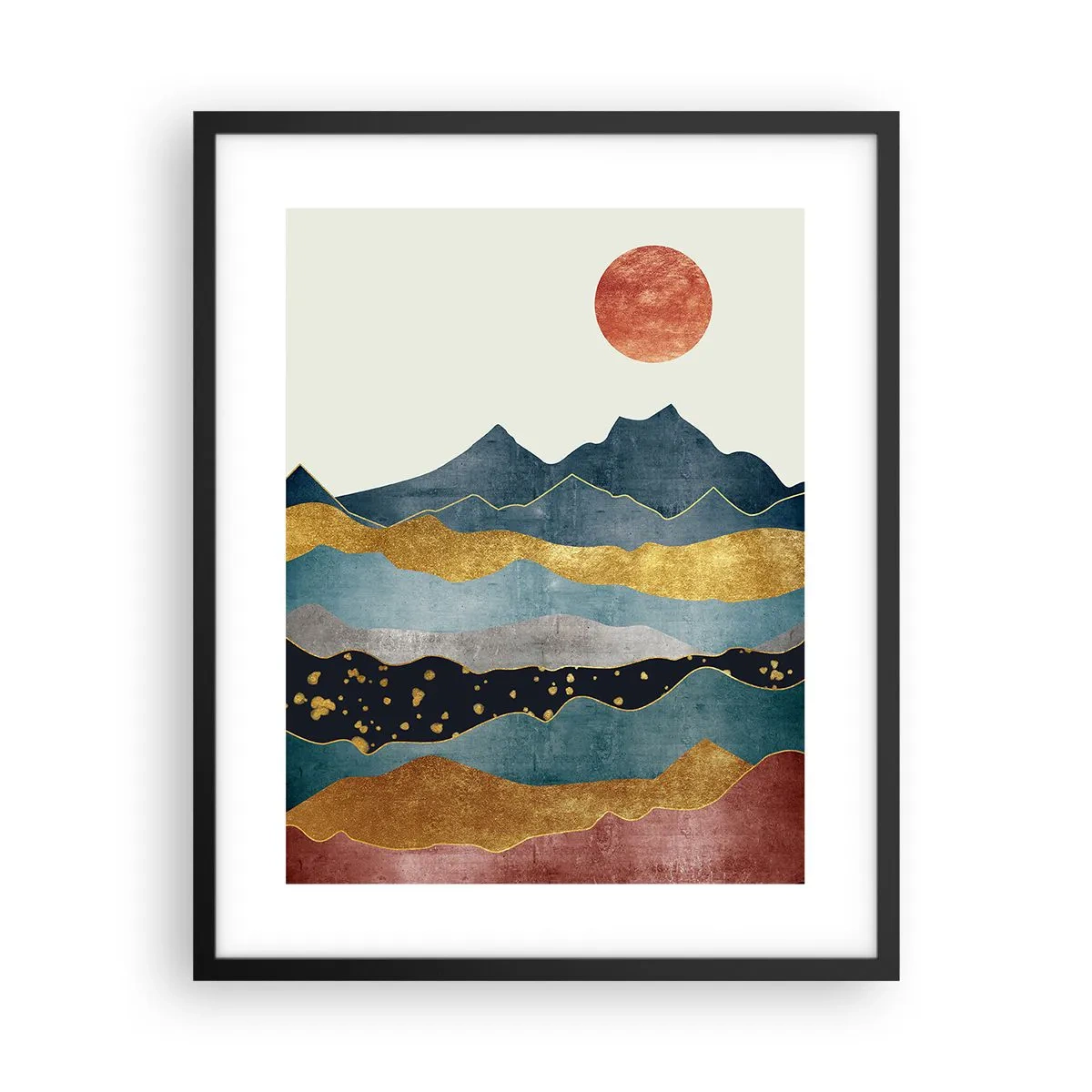 Poster in cornice nera - La sezione del mondo - 40x50 cm