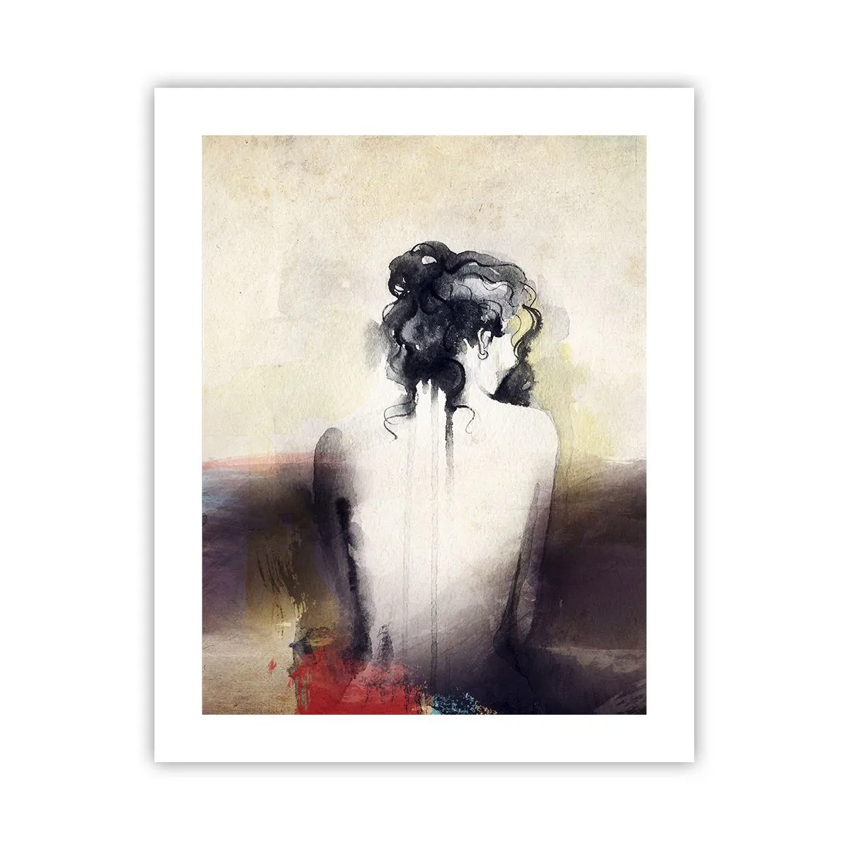 Poster - Linee miti, forme ovali - 40x50 cm
