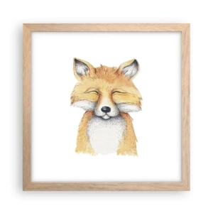 Poster in cornice rovere chiaro - Umore da volpe - 30x30 cm