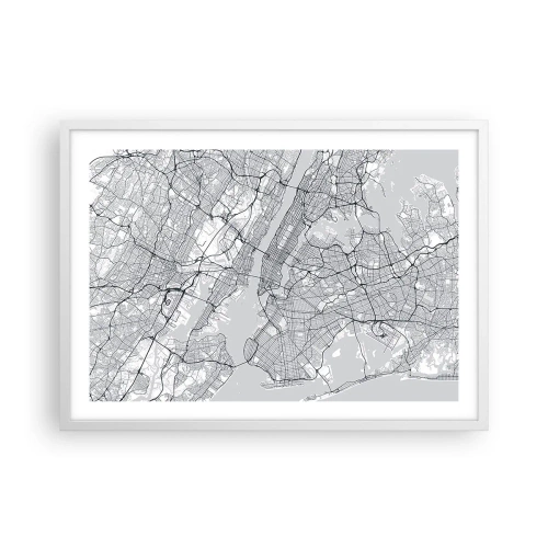 Poster in cornice bianca - Anatomia della metropoli - 70x50 cm