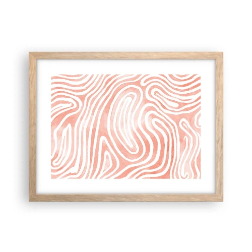 Poster in cornice rovere chiaro - Nel labirinto di corallo - 40x30 cm