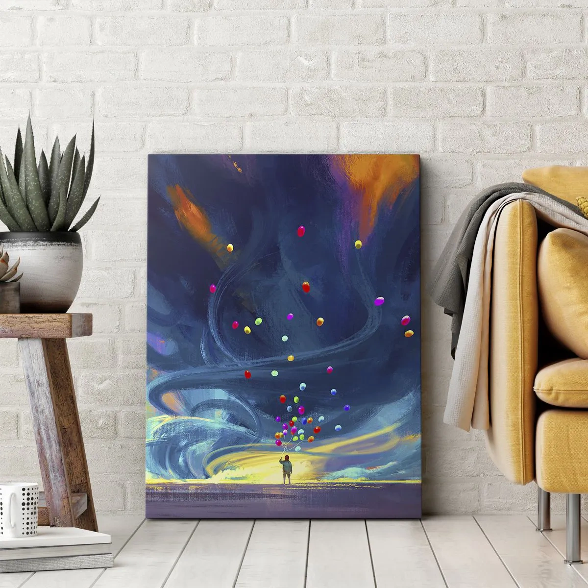 Quadro su tela - Stampe su Tela - Sul vento blu - 45x80 cm