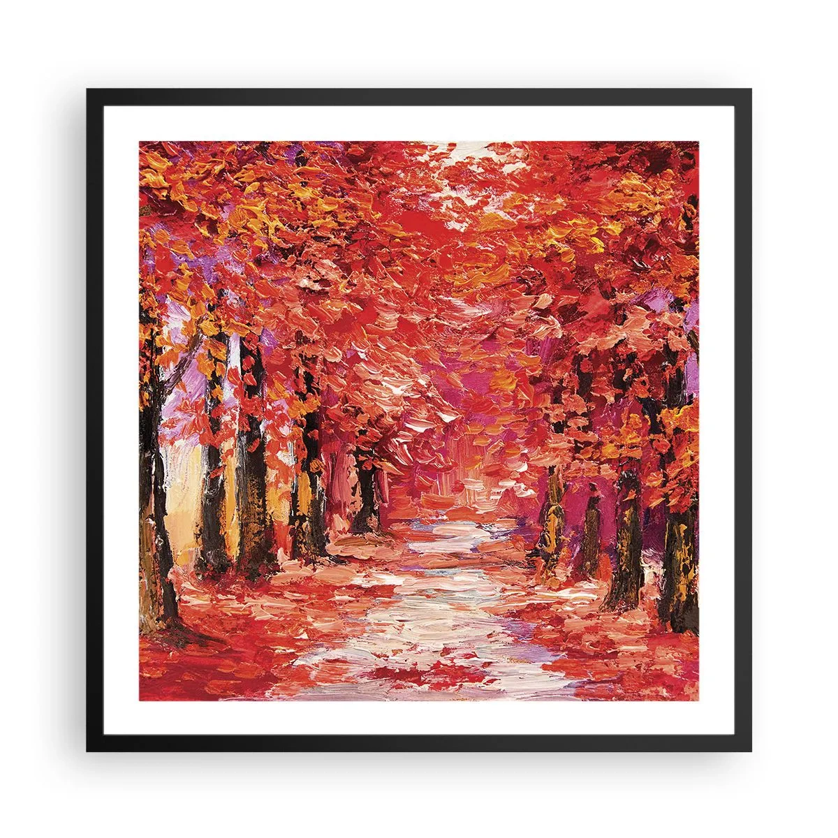 Poster in cornice nera - Impressione d'autunno - 60x60 cm