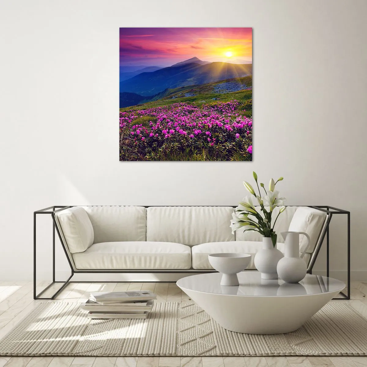 Quadro su vetro - Odore di mugo e profumo di erbe - 70x70 cm