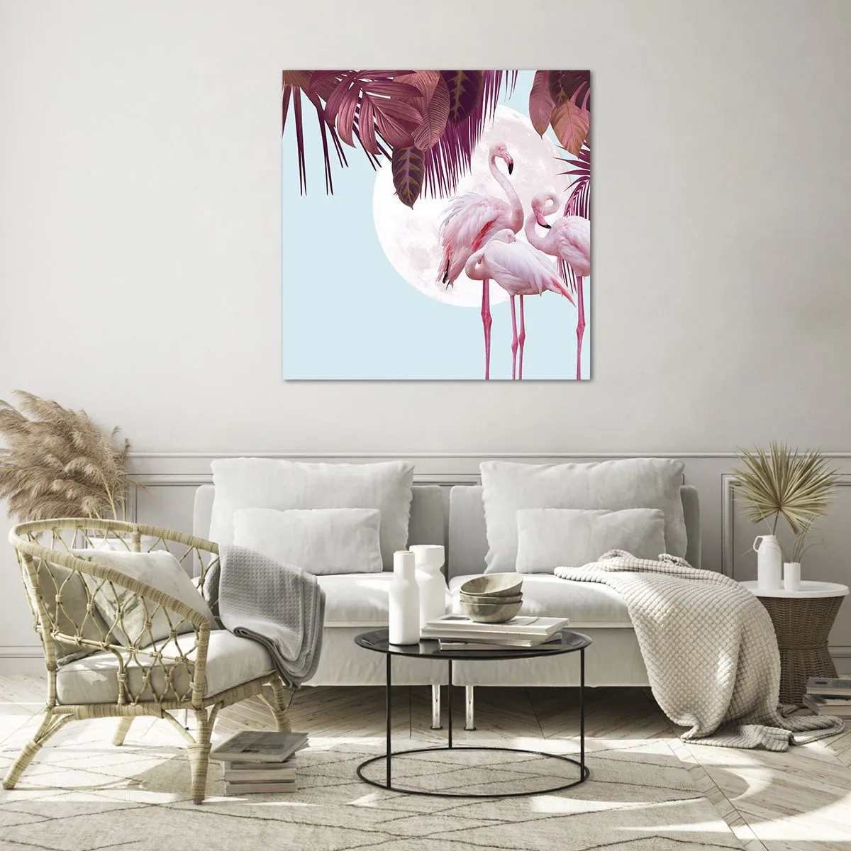 Quadro su vetro - Tre grazie alate - 50x50 cm