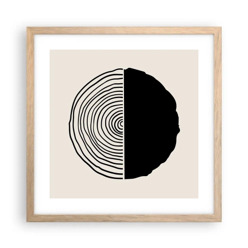 Poster in cornice rovere chiaro - A metà - 40x40 cm