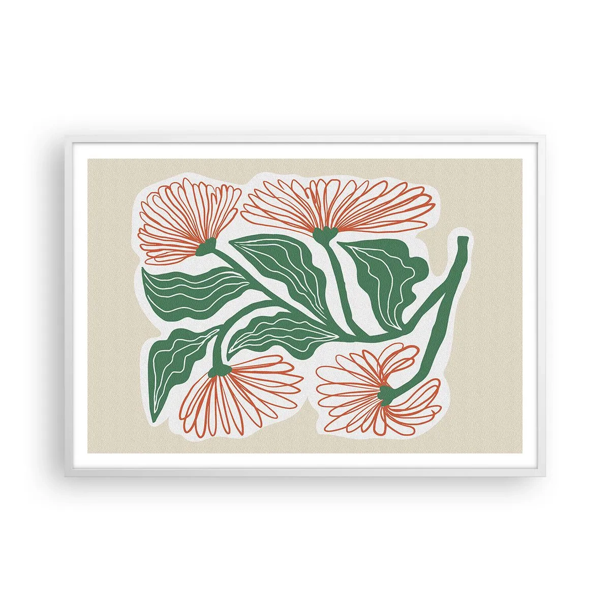 Poster in cornice bianca - Folklore e modernità - 100x70 cm