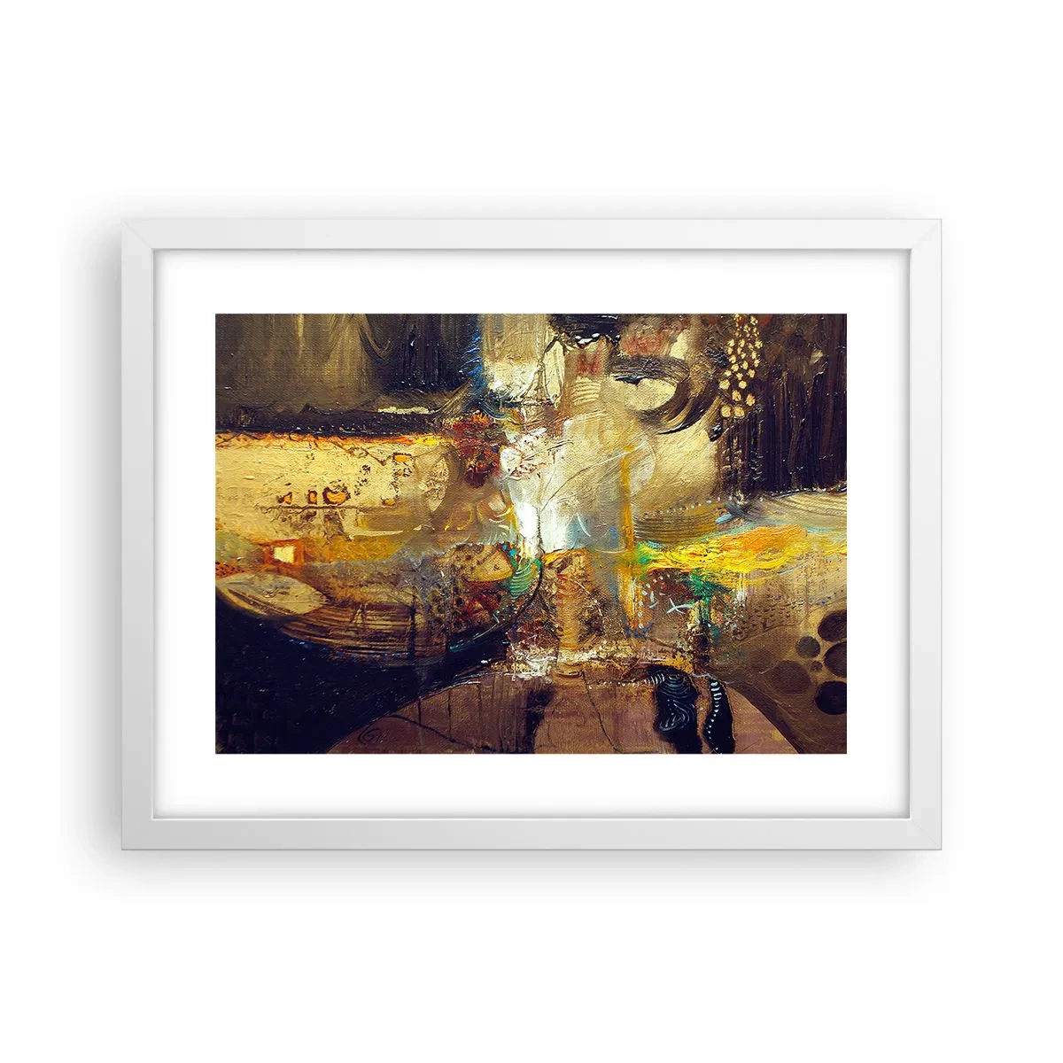 Poster in cornice bianca - Freddo, più caldo, bollente - 40x30 cm