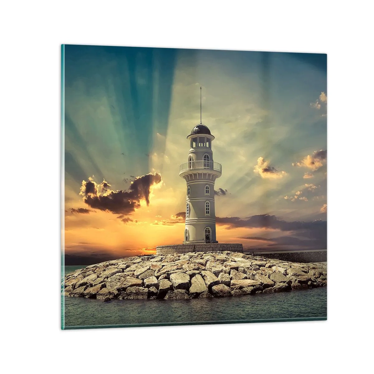 Quadro su vetro - Luce - Bontà - Bellezza - 70x70 cm