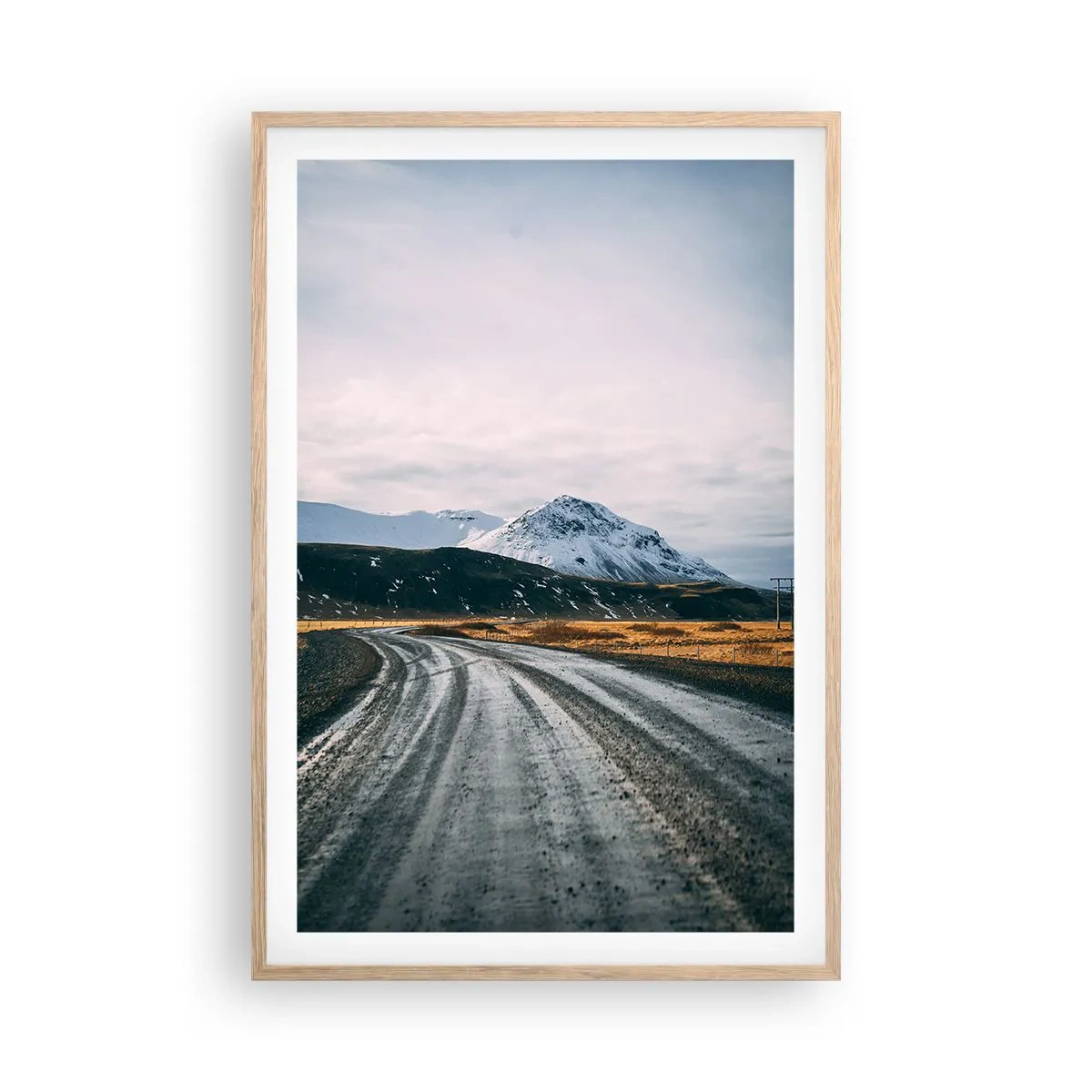 Poster in cornice rovere chiaro - Nel clima dell'Islanda - 61x91 cm