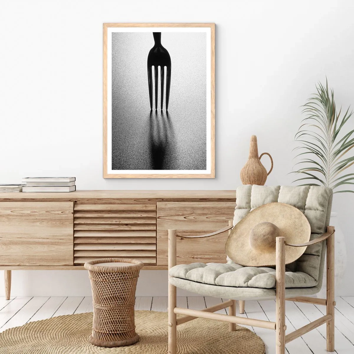 Poster in cornice rovere chiaro - Luce e ombra - 40x50 cm