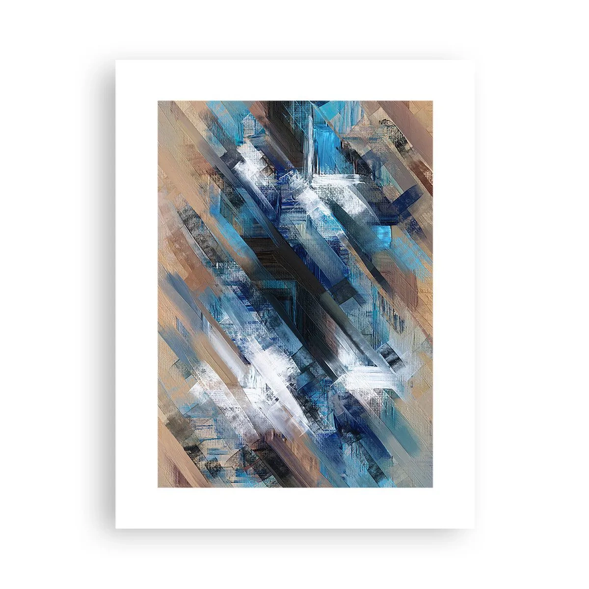 Poster - Sulla diagonale blu - 30x40 cm