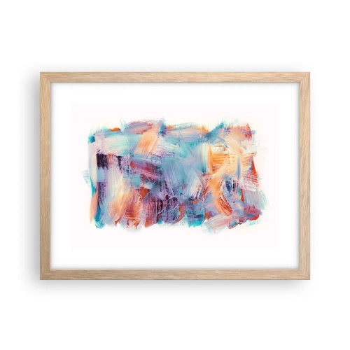 Poster in cornice rovere chiaro - Caos colorato - 40x30 cm