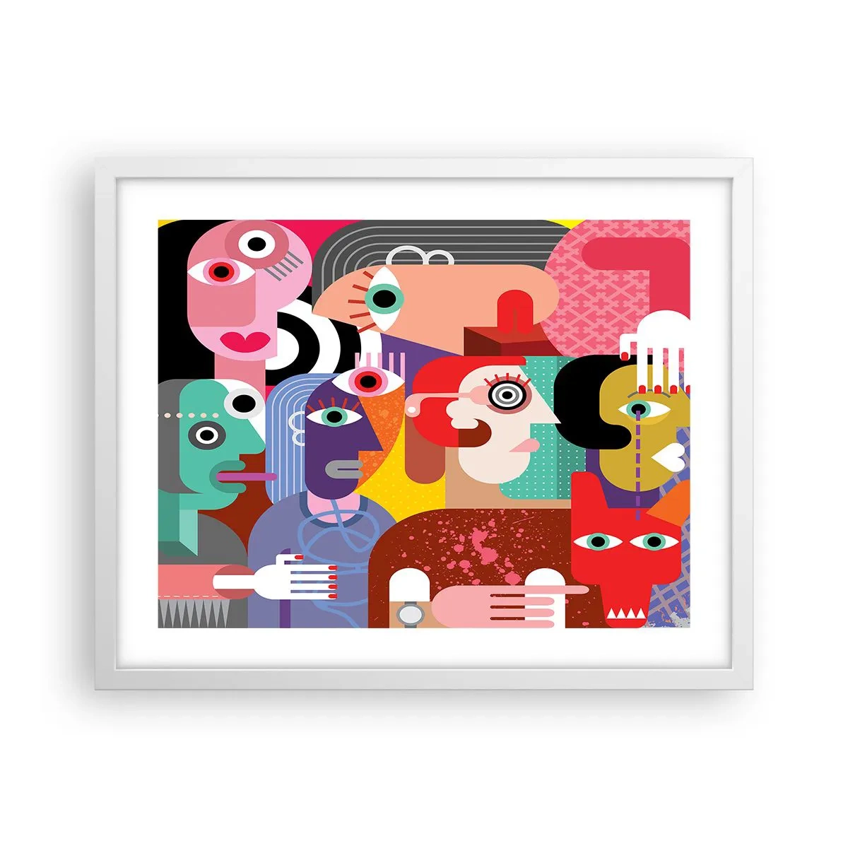 Poster in cornice bianca - Mi manda Picasso - 50x40 cm