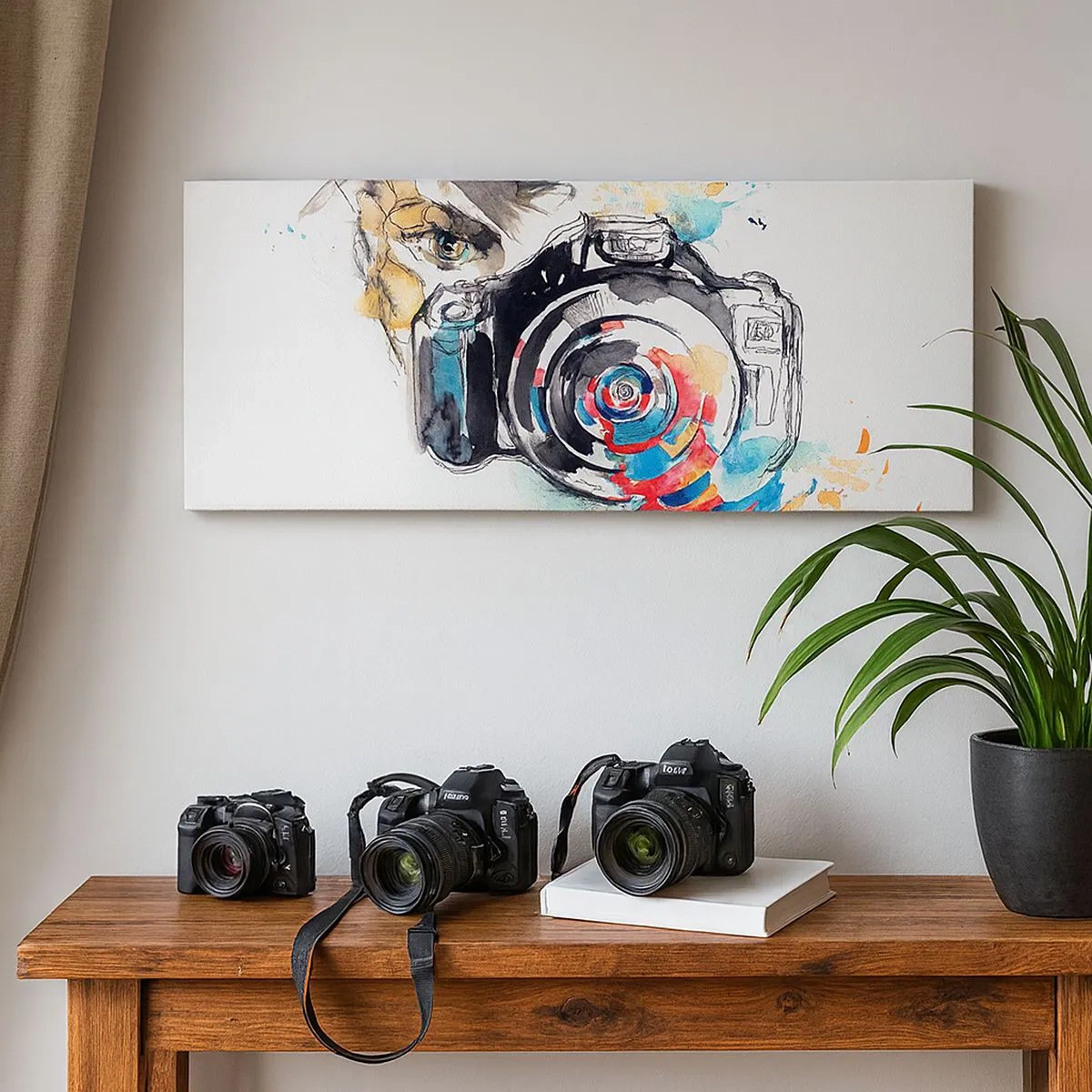 Quadro su tela - Stampe su Tela - Nell'occhio dell'obiettivo - 100x40 cm