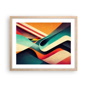 Poster in cornice rovere chiaro - Composizione intensa - 50x40 cm
