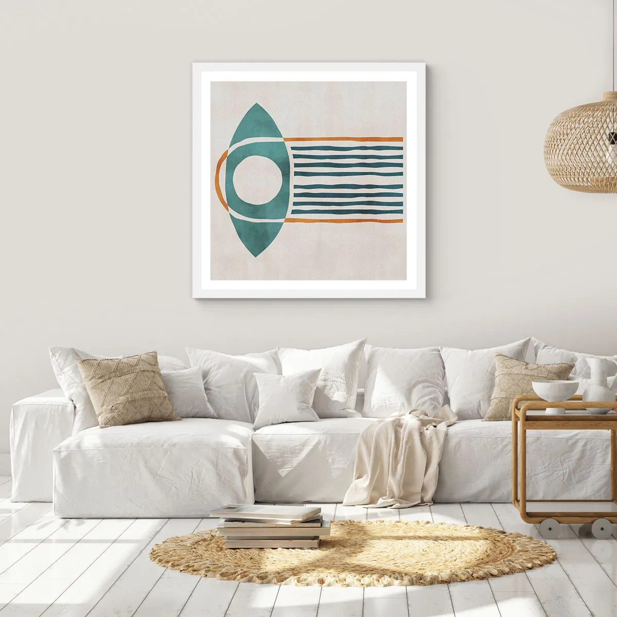 Poster in cornice bianca - Segni e rituali - 30x30 cm