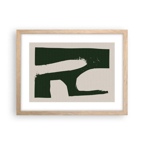 Poster in cornice rovere chiaro - Golfi di bianco - 40x30 cm