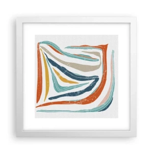 Poster in cornice bianca - Astrazione piacevolmente sorridente - 30x30 cm
