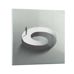 Quadro su vetro - Prova a cavartela - 70x70 cm