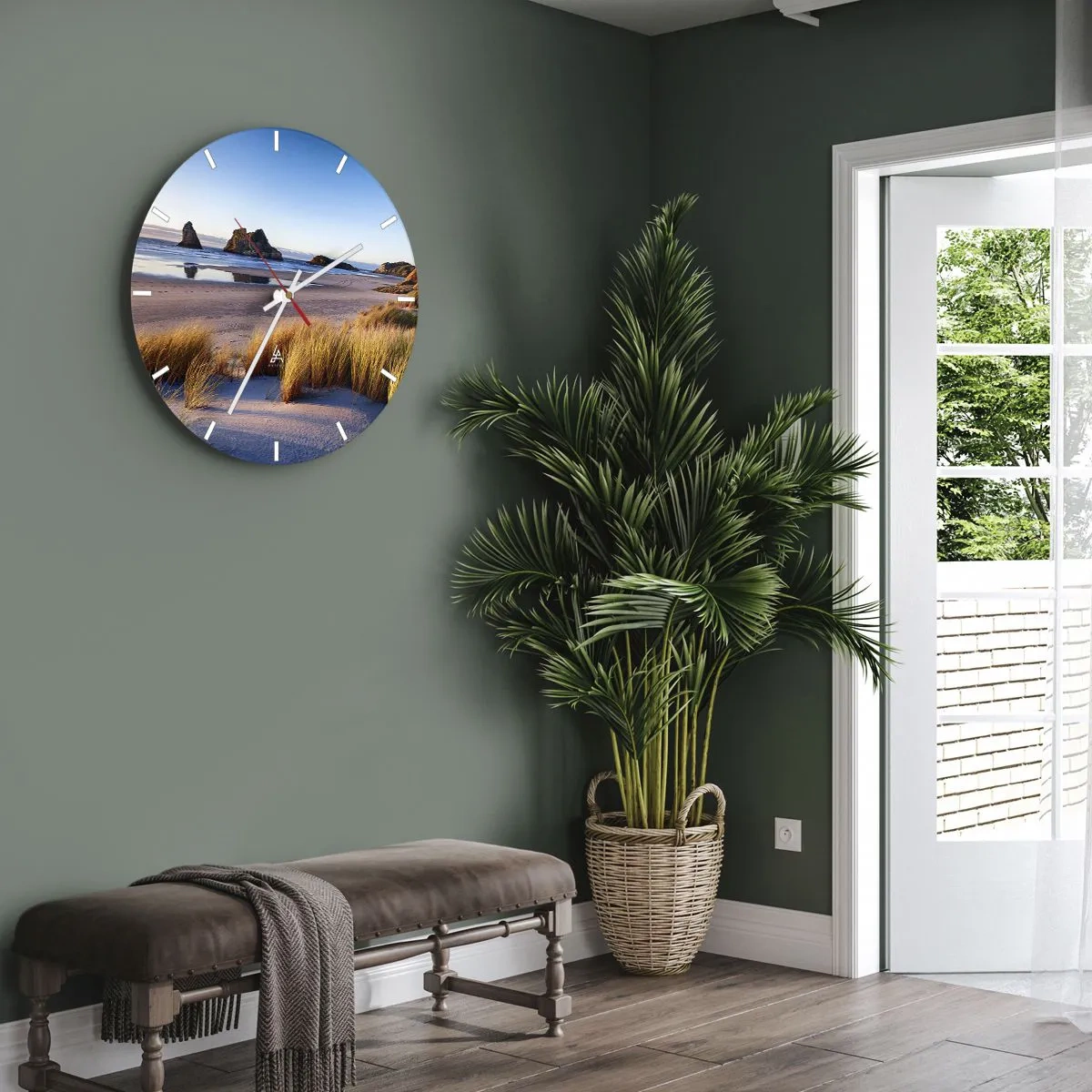 Orologio da parete - Orologio in Vetro - Per i cercatori di pace - 40x40 cm