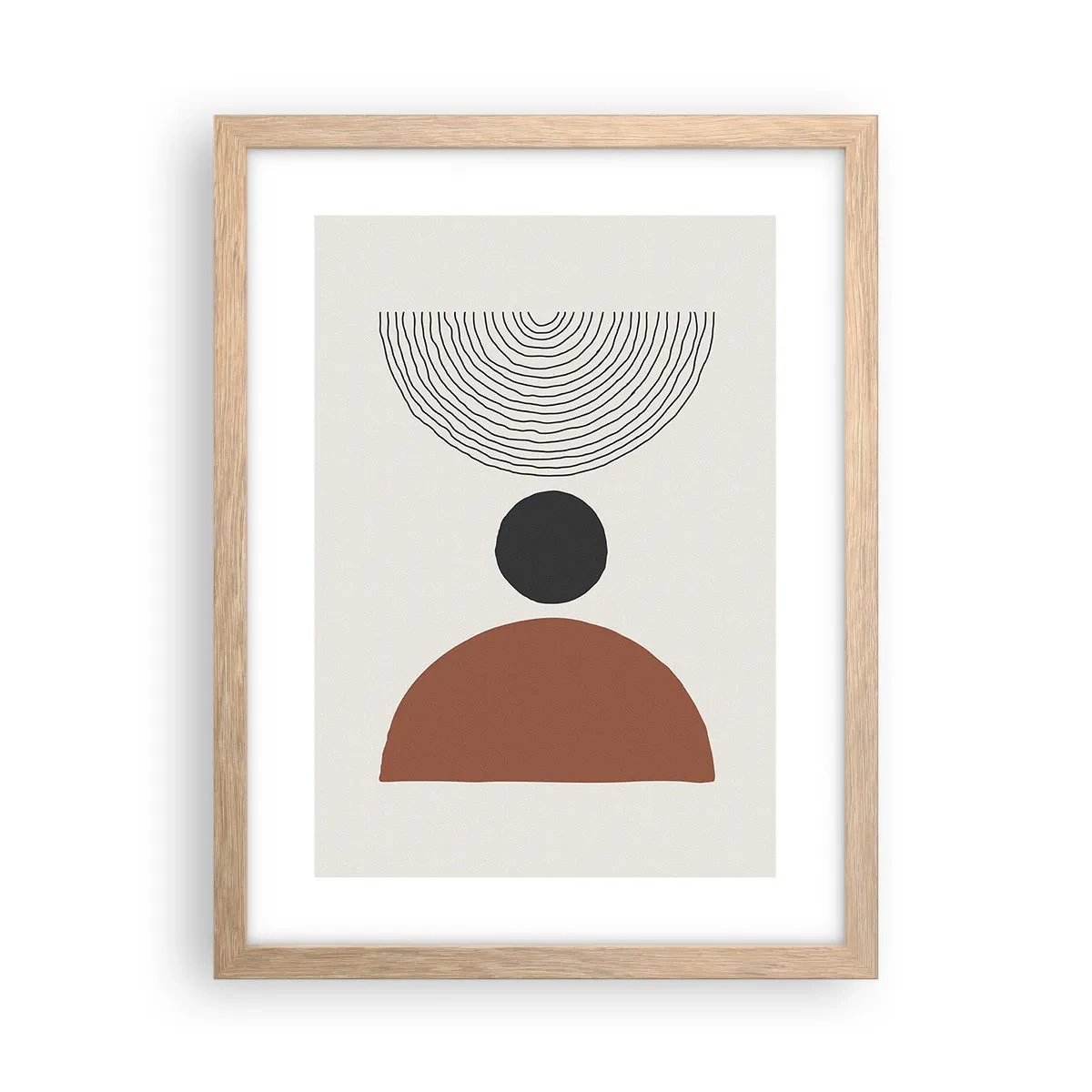 Poster in cornice rovere chiaro - Al centro dell'attenzione - 30x40 cm