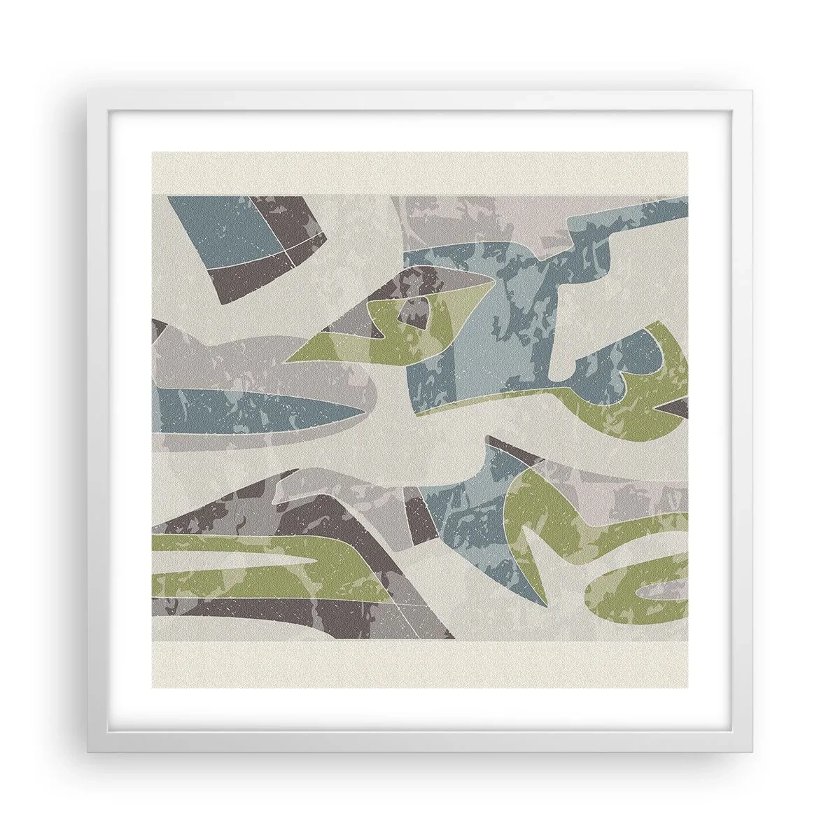 Poster in cornice bianca - Composizione oltre il vetro - 50x50 cm