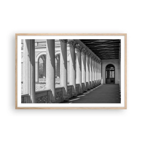 Poster in cornice rovere chiaro - Portico soleggiato - 91x61 cm