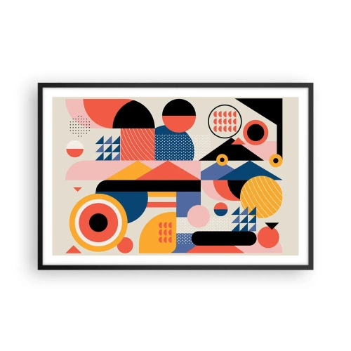 Poster in cornice nera - Composizione: divertiti - 91x61 cm