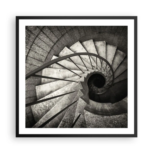 Poster in cornice nera - Salire e scendere - 60x60 cm
