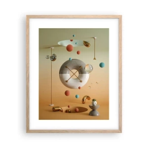 Poster in cornice rovere chiaro - Tutto può succedere - 40x50 cm