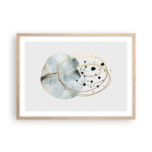 Poster in cornice rovere chiaro - Nell'abbraccio dello spazio - 70x50 cm